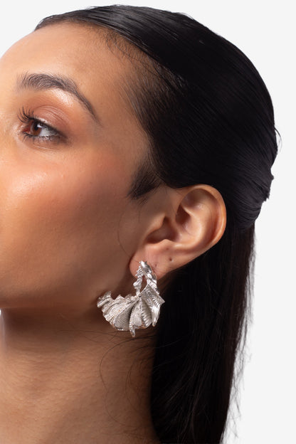 Matcha Mood Statement Studs - Silver