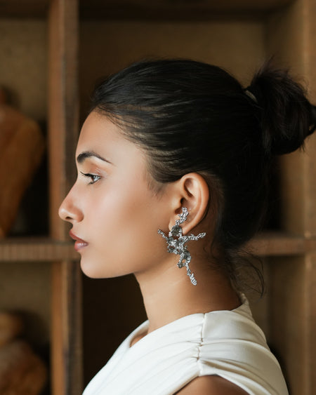 Main Character Statement Earrings - Black--2--image