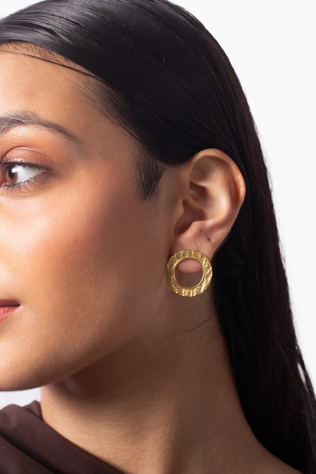Eyes on Me Mini Studs - Gold--2--image