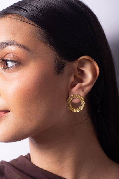 Eyes on Me Mini Studs - Gold – Earrings from Bauble Bazaar