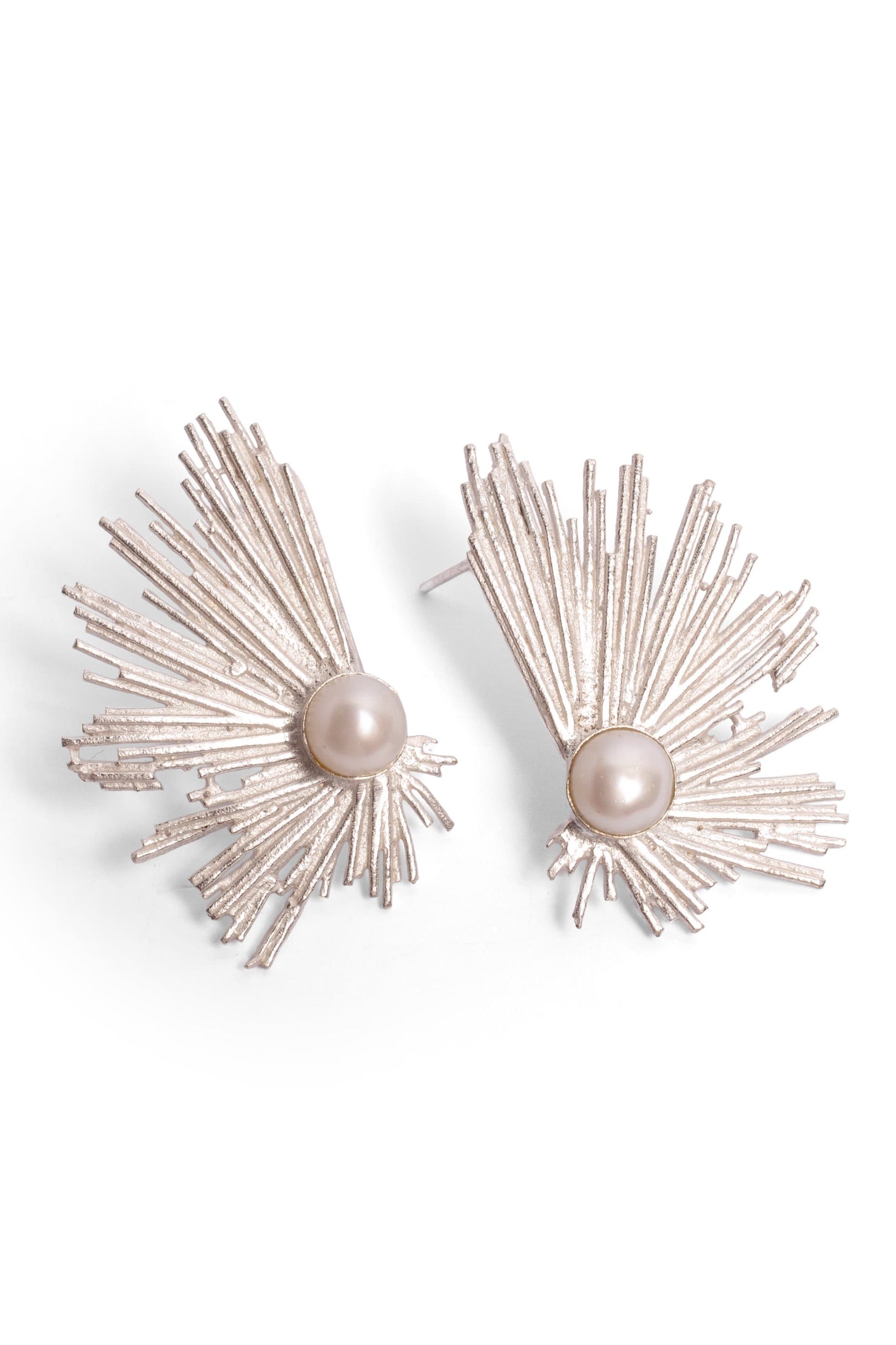 Extra AF Statement Studs - Silver – Earrings from Bauble Bazaar