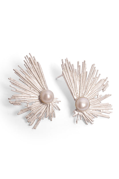 Extra AF Statement Studs - Silver – Earrings from Bauble Bazaar