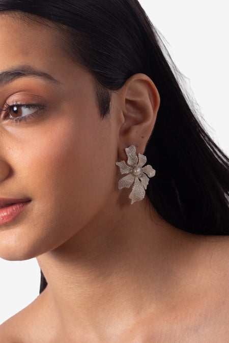 Who’s She Stud Earrings - Silver--4--image