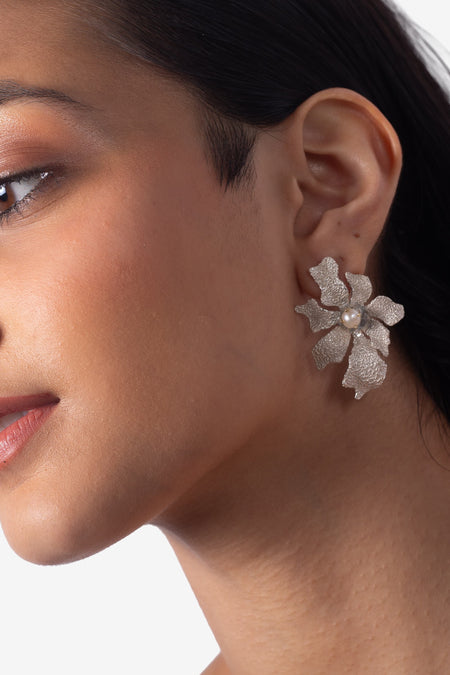 Who’s She Stud Earrings - Silver--7--image