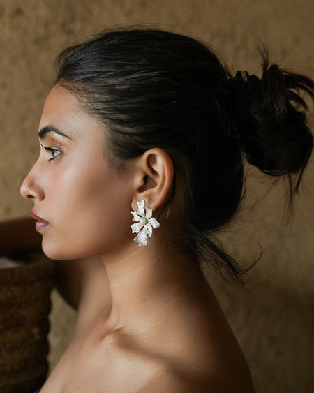 Who’s She Stud Earrings - Silver--1--image