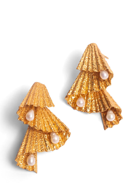 Five Miss Calls Statement Studs - Gold--2--image