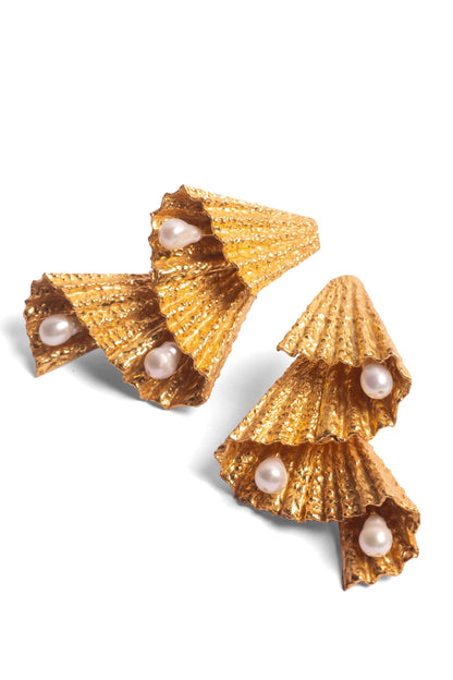 Five Miss Calls Statement Studs - Gold