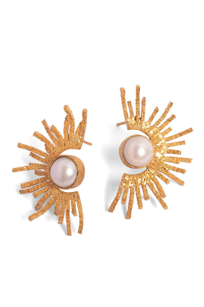 Date Me Later Studs - Gold – Earrings from Bauble Bazaar