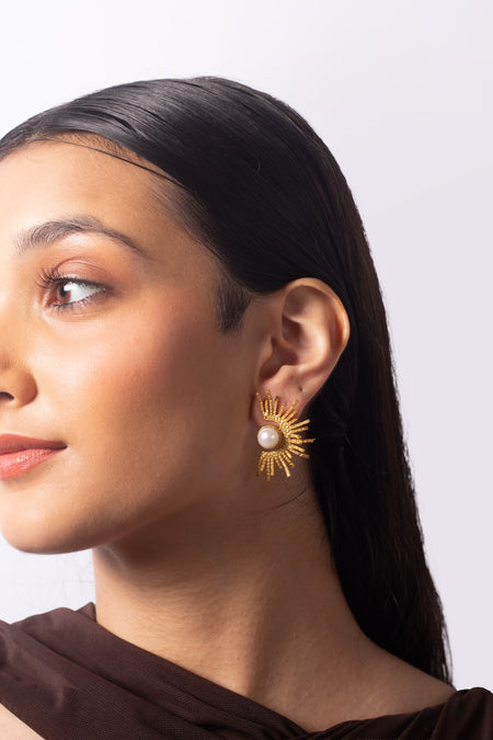 Date Me Later Studs - Gold--3--image