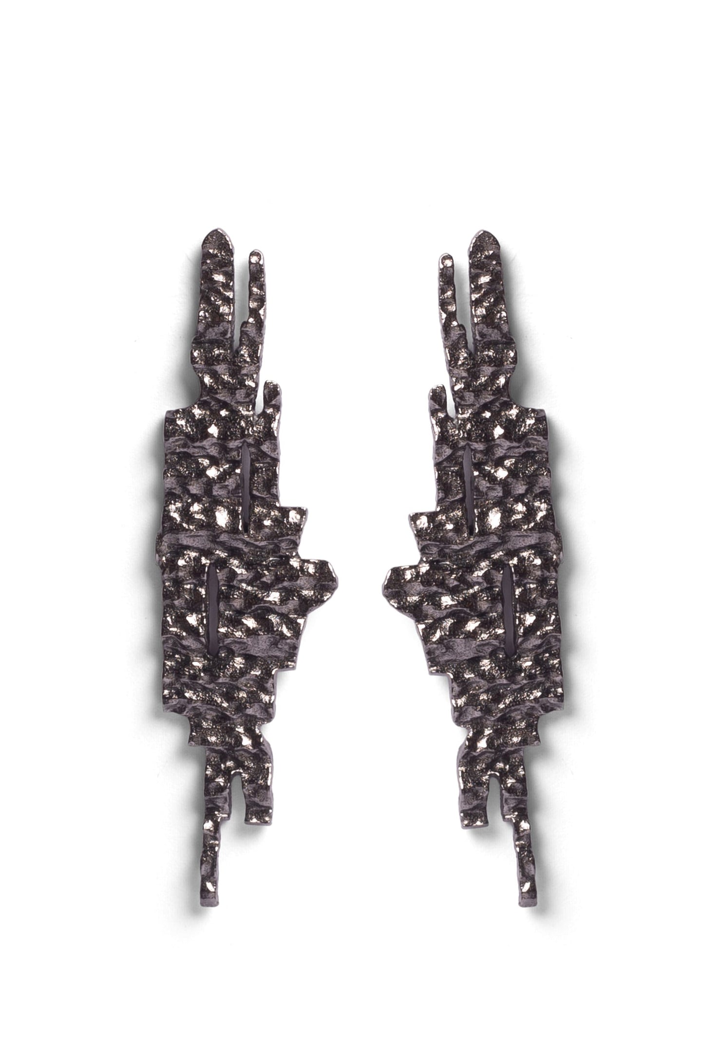 First Call Studs - Black – Earrings from Bauble Bazaar