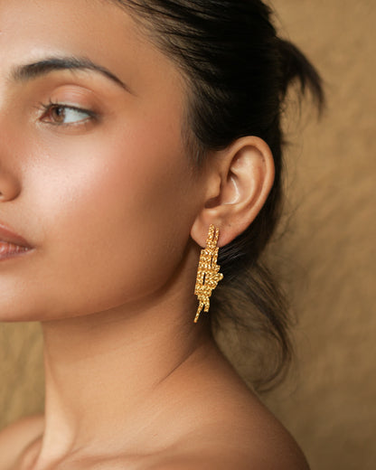 First Call Studs - Gold – Earrings from Bauble Bazaar