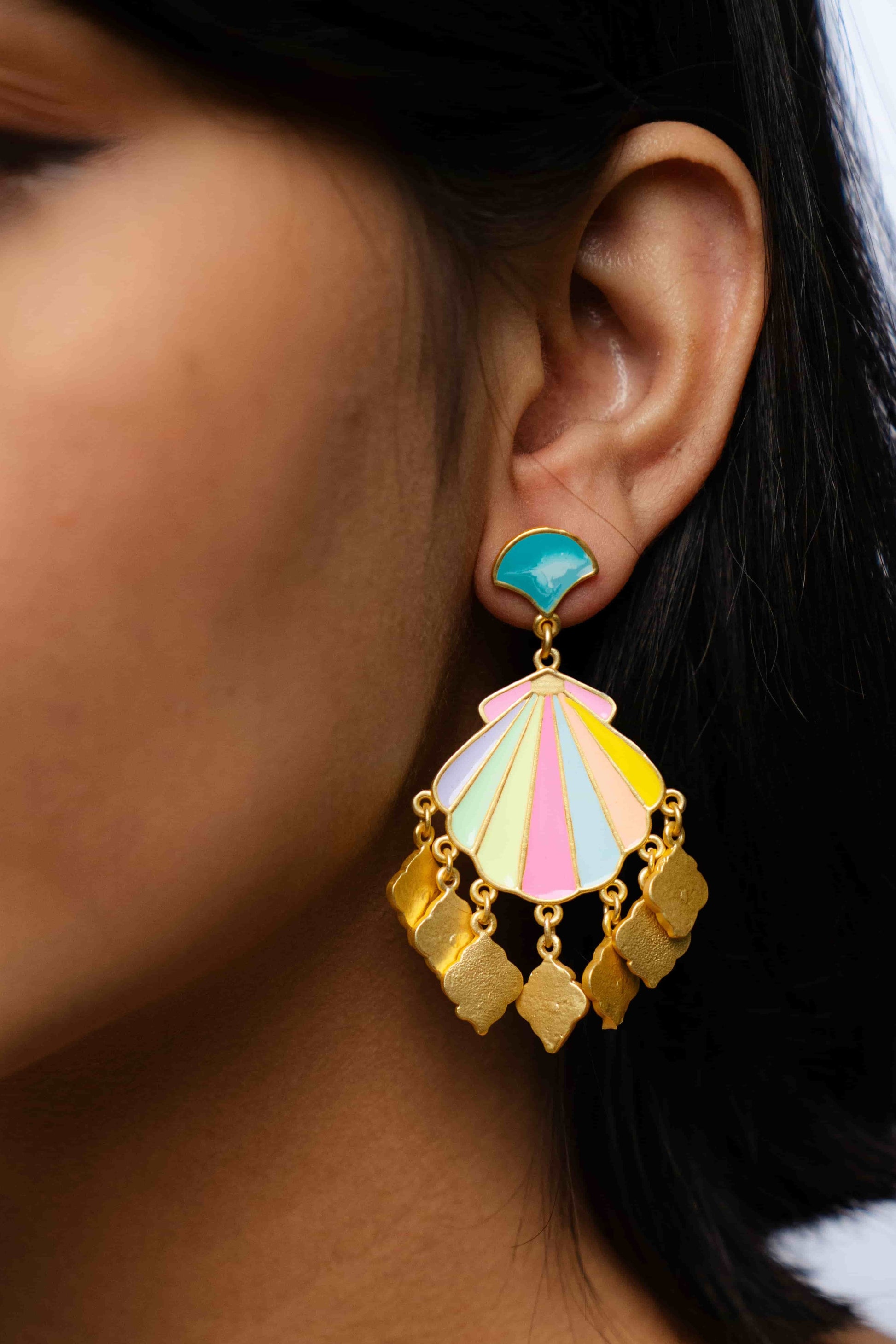 Isla Shell Drops – Earrings from Bauble Bazaar