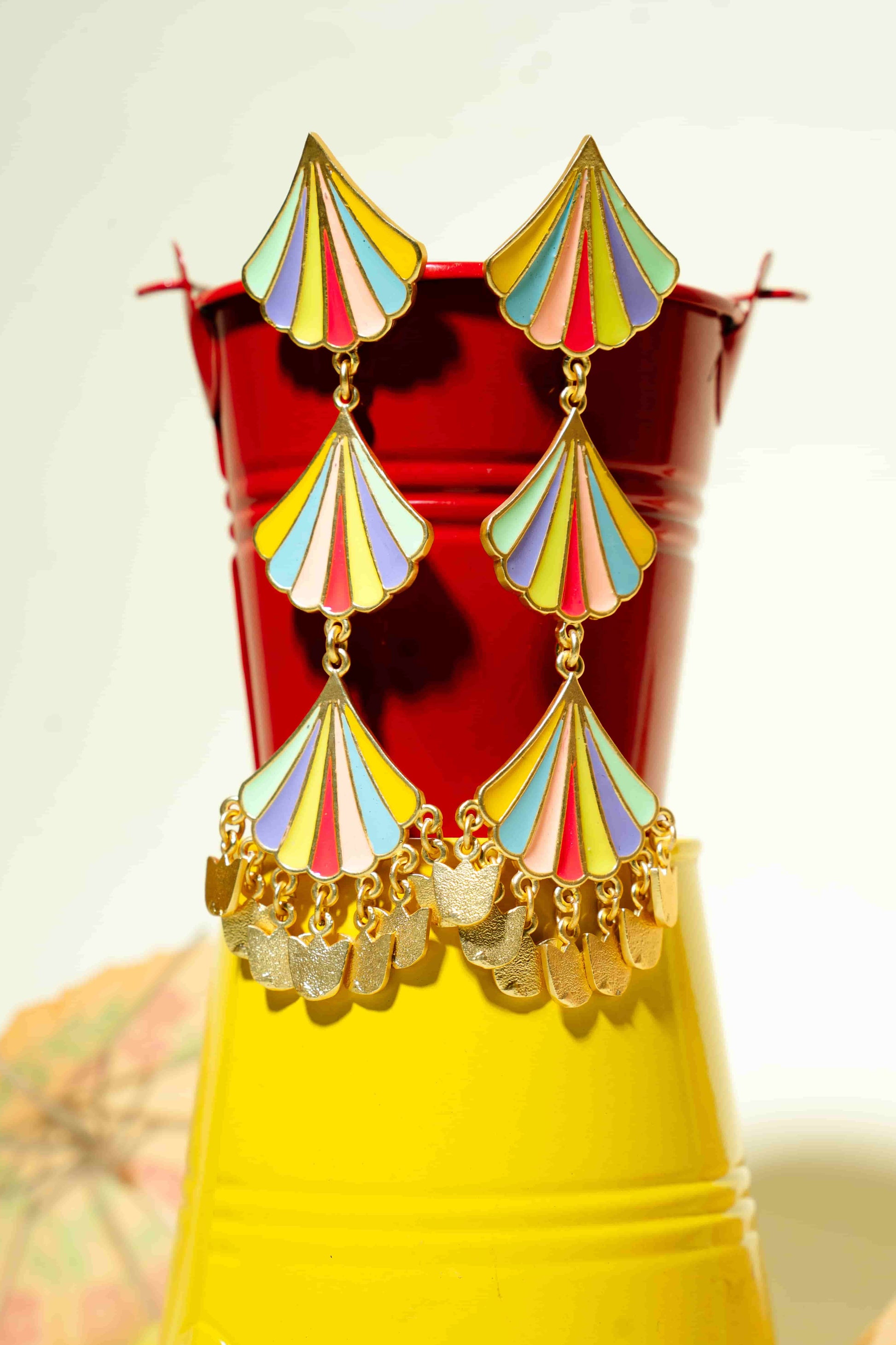Seashell Medley Statement Danglers – Earrings from Bauble Bazaar