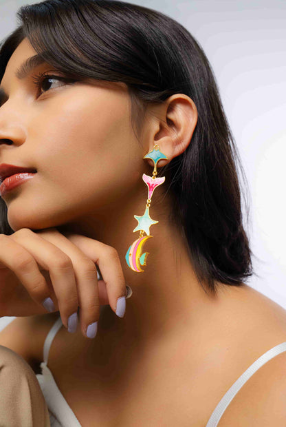 Coral Reef Drop Earrings