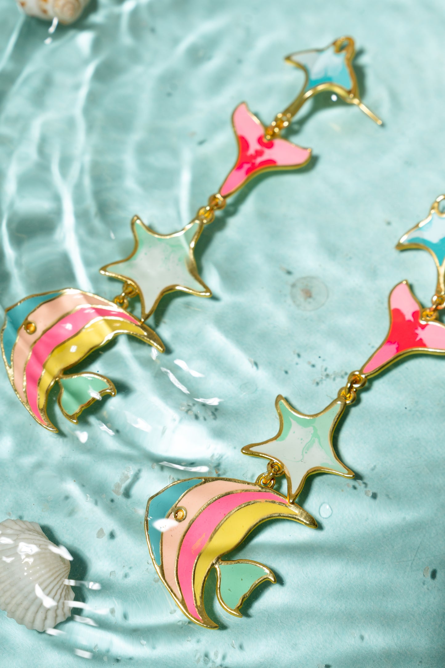 Coral Reef Drop Earrings