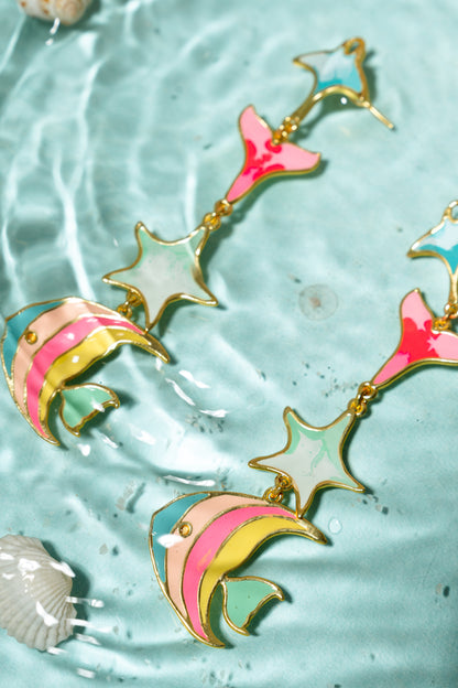 Coral Reef Drop Earrings – Earrings from Bauble Bazaar