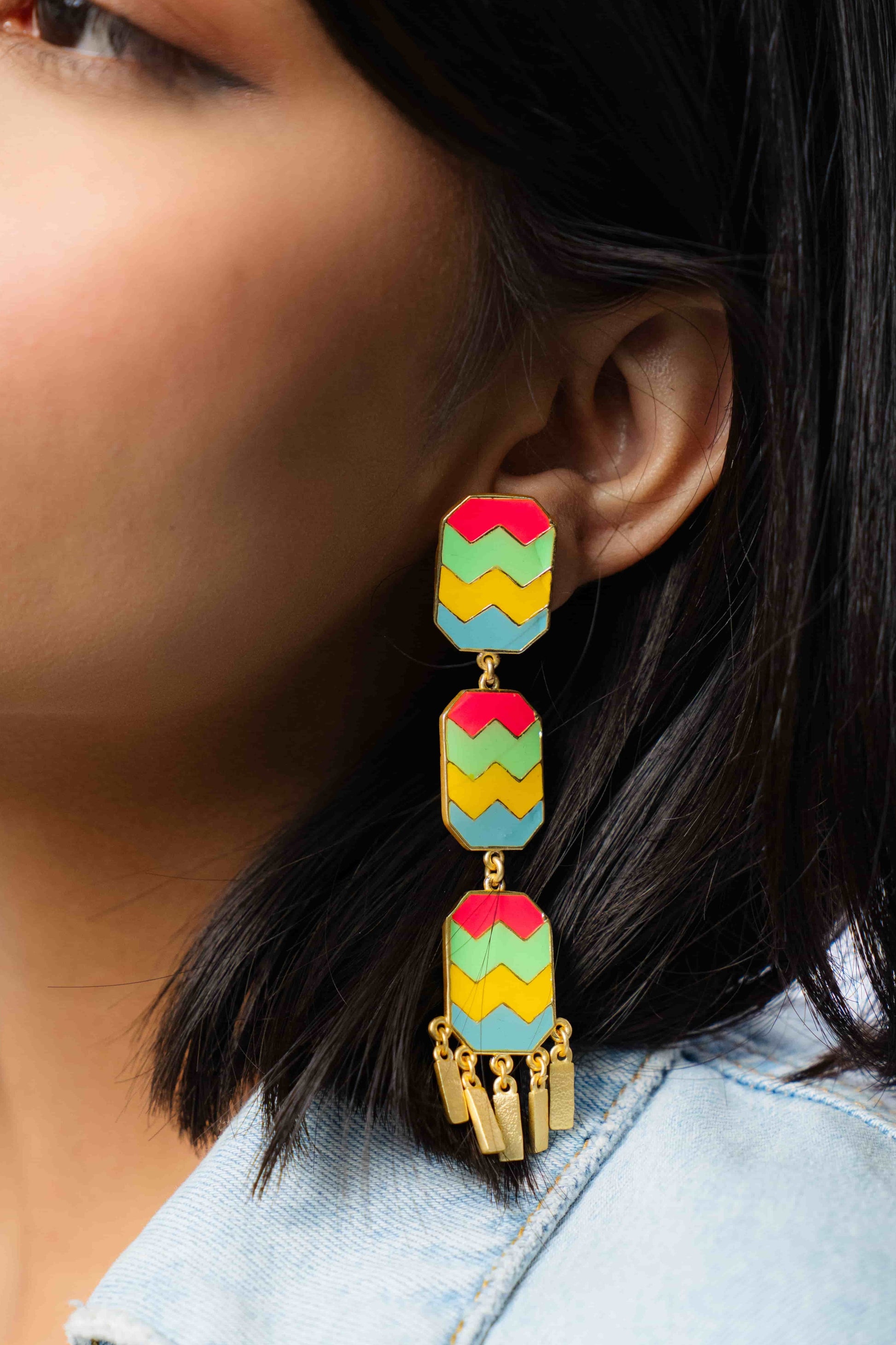 Coral Reef Wave Danglers – Earrings from Bauble Bazaar