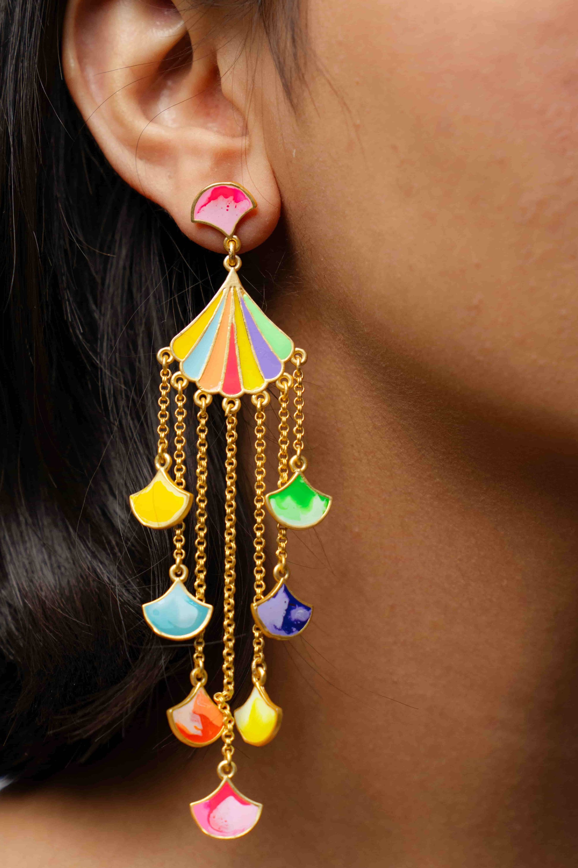 Selene Glimmer Tassels – Earrings from Bauble Bazaar