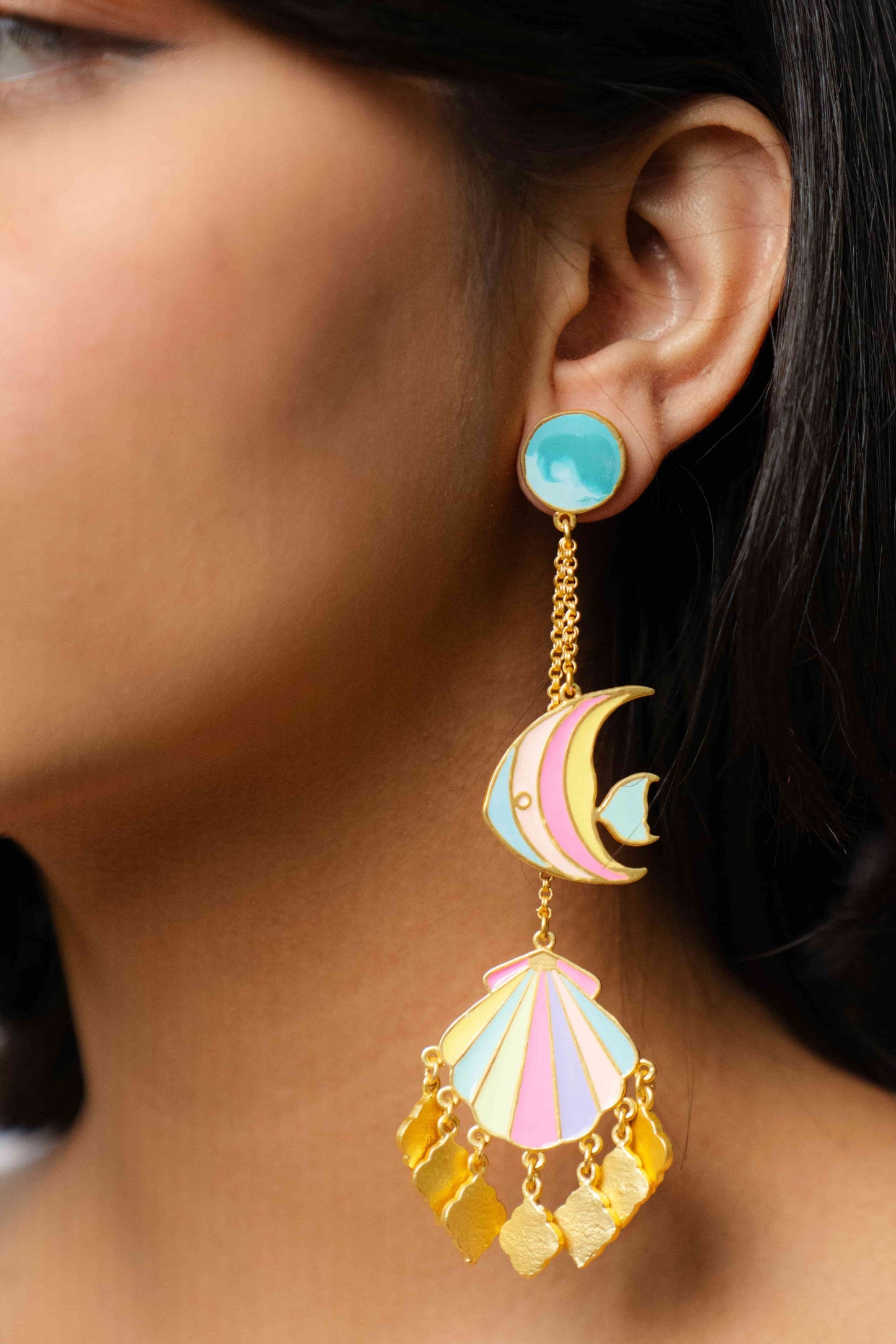 Seashore Swirl Danglers