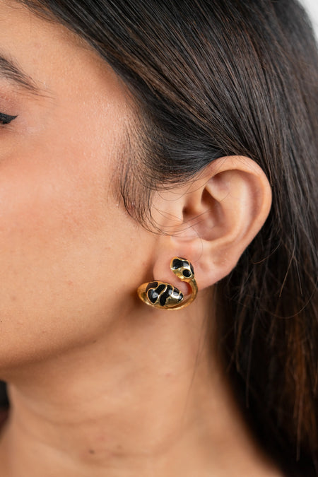 Midnight Whisper Hoop Earrings - Image 3