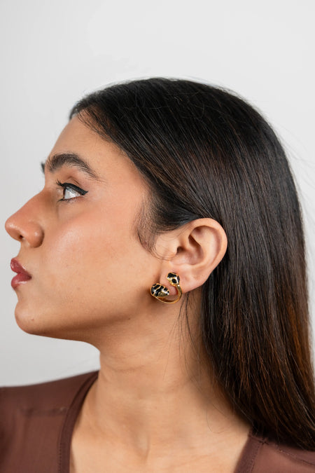 Midnight Whisper Hoop Earrings - Image 2