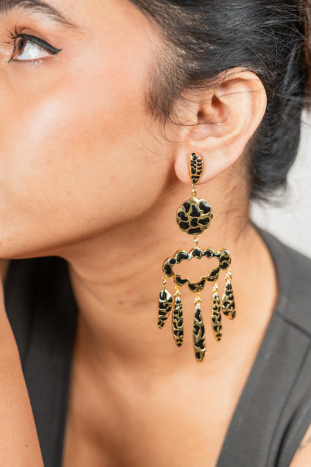 Sassy Scratch Statement Earrings - Image 3