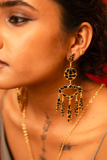 Sassy Scratch Statement Earrings - Image 1