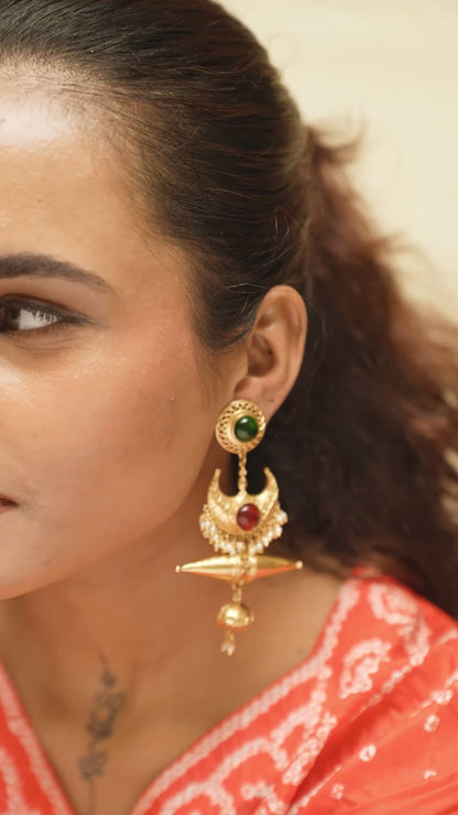 Tihai Crest Statement Earrings