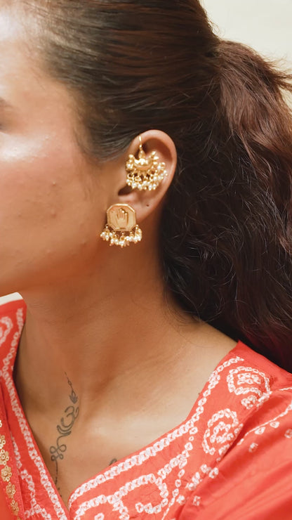 Alap Rekha Ear Cuff Earrings