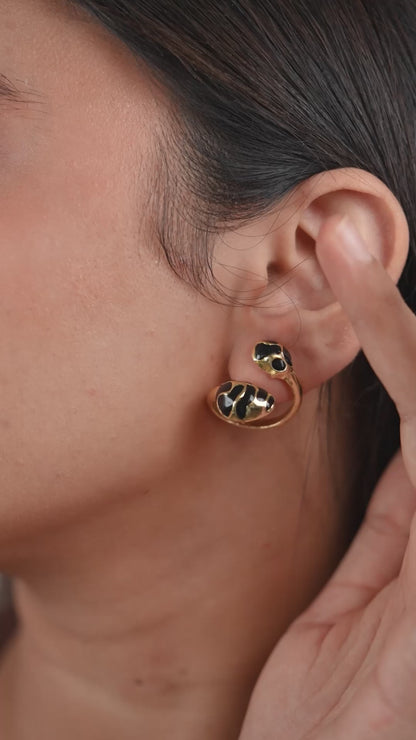 Midnight Whisper Hoop Earrings